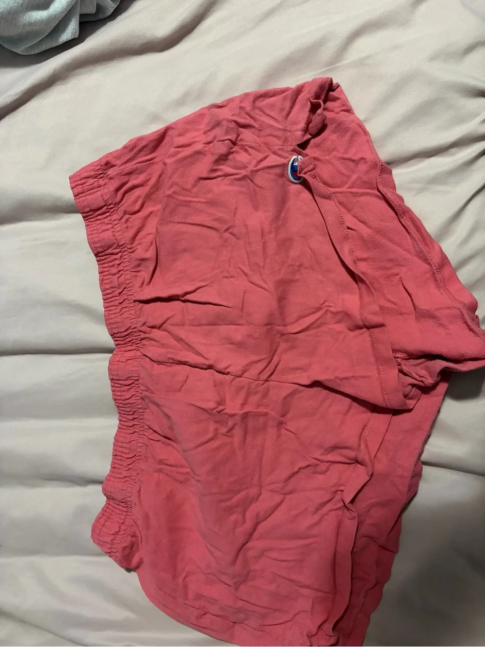 Champion Coral Athletic Shorts with White Trim